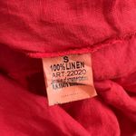 Rosemarine Women’s 100% Linen Sun Dress Eyelet Lace Made In Italy Sz S Red Midi Photo 6