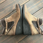 UGG  Emalie Brown Leather Ankle Booties with Wedge Heel- Waterproof Photo 4