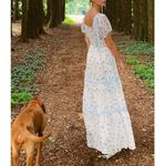 Love Shack Fancy  Printed Long Jessie Dress in Pearl River Sz 4 Cottagecore Photo 3