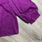 A New Day Women's Plus Size Purple Printed Bishop Long Sleeve Shirt - 1X - NWT Photo 4