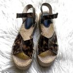 ASOS Leopard Print Espadrille Flatform Sandals Size 8 Photo 2