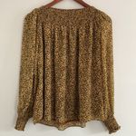 Textile by Elizabeth and James|Cheetah Print Blouse Medium Gold Photo 5