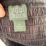 Wild Fable  Women's Size Medium Black Satin Sleeveless Leopard Side Bodycon Dress Photo 6