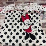 Disney Graphic White and Black Short Sleeve Scrub Tee size S Photo 12