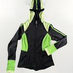 Lululemon  Scuba Hoodie Jacket Size 8 Black Green‎ Colorblock Full Zip Pockets Photo 0