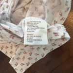 Vintage Cottagecore Pink Floral Pajama Top Women's Short Sleeve Soft Sleep Shirt White Photo 4