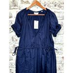 ALC Frank A.L.C. Odin Poplin Midi Asymmetric Cotton Dress Maritime Navy Blue Size 8 NWT Photo 6