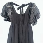 Entro NWT Black Dress With Pockets Puffy Shoulder Small Photo 1