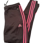 Adidas  women’s Joggers Black with Pink Stripes Photo 0