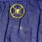 Vix Paul Anermanny Size S Navy Drop Waist Embroidered Tassel Swim Cover Up Dress Blue Photo 6