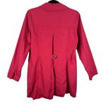 Eddie Bauer  Coral Pink Collared Button Up Lined Rain Jacket Pockets Size M Photo 1