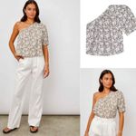 Rails Jayla One Shoulder Pull Over Top Size XL Cafe Floral Photo 3