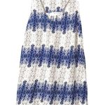 Kenar Women's Patterned Racerback Sleeveless Tank Top Blue White Size Medium Photo 0