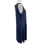 Cut Loose Linen Blend Stripe Sleeveless Dress Lagenlook Blue size Medium Photo 3