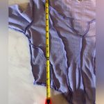 Urban Outfitters  Purple Ribbed Lettuce Hem Long Sleeve Top Size L Photo 4