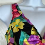 Longitude  Floral Tropical Islander Low Back V-Neck Swimsuit Size 10T EUC #5948 Photo 4