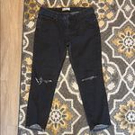Free People  Black Ankle Cropped Jeans Modern Style Photo 0