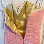 Tony Bowls  Pink and Yellow Strapless Chiffon Dress Size 4 Photo 5