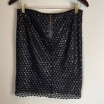 Elie Tahari Ellie Tahari Women'sĀ Black Intricate Perforated Outer Mini Pencilā Skirt Sizeā4 Photo 4