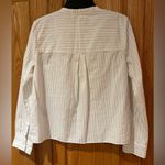 Madewell White with Blue Striped Crew Neck Popover Cotton Top Shirt Size XXS Photo 6