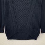 SO NWT  Kohl’s Black Cable Knit Black Long Sleeves Pullover Women’s Sweater Photo 4