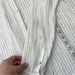Eileen Fisher  Shirt organic cotton striped button up womens White xlarge natural Photo 4