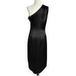 Rachel Zoe  Black Sayin Lined Ruched Midi Shift Dress Women Size 6 | 40-19 Photo 1
