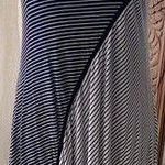 Vintage Spense Brand Asymmetrical Black and White Striped Tank Dress Photo 0