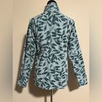 Eddie Bauer NWOT  Green and Blue Leaf Fleece Pullover 1/4 zip size medium Photo 4