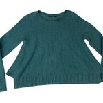 Peruvian Connection  size medium blue Teal Crew Neck Sweater notched waist Photo 0