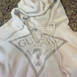 Guess  Women's Pink/White Ombré Cropped Hoodie Photo 1