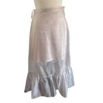 Anthropologie Sheer Beige Organza Maxi Length Skirt Size 8 Photo 4