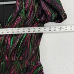 Saloni Dress Metallic Silk Blend Ruffle Tiered Long Sleeve UK 8 US 4 READ‎ Black Photo 1