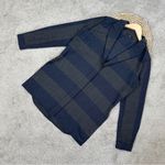 Tibi  Women’s Virgin Wool Blend Button Down Blazer Jacket in Stripe Blue Gray S Photo 1
