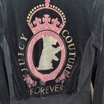 Juicy Couture Vintage  Forever Velour Full Zip Hoodie Crown Logo Blue Womens‎ XL Photo 0