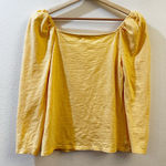 Nation Ltd  Arabelle Top in Post-It Yellow Puff Sleeves Size Medium Photo 0