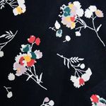 Madewell ‎Silk Notched Ruffle-Cuff Top Carnation Toss Photo 10