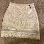 Lovers + Friends Ivory Ella lace formal skirt M Photo 3