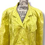 Lafayette 148 Size 20 2X Yellow Tropical Design Cotton Safari Jacket Photo 2