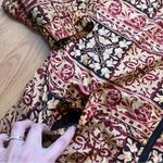 Vintage Bogari 100% Silk Windbreaker Bomber Jacket Women’s Size 2X Red Retro Zip Photo 3