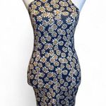 Forever 21 Blue Sunflower Halter Mini Bodycon Dress Size XS Photo 0