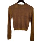 Free People Semi Sheer H2O Sweater Tiger Eye Small New Photo 1