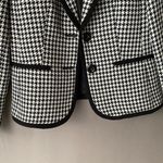 Kasper sz 6 black white houndstooth work career Vintage blazer jacket Photo 6