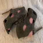 Joie  Aeron Lace Up Heel Sandal Women's Size 37.5 7.5 Gladiator Ash Green Shoes Photo 6