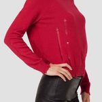 Hudson Red Distressed Detail Crew Neck Sweater Size Medium b57 Photo 1