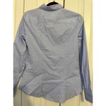H&M blue and white striped women's dress shirt NEW 6 Photo 4
