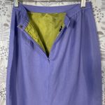 Donna Morgan  Skirt Womens 10P Purple‎ Linen Blend Pencil Embroidered Office Photo 3