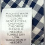 J. Jill M Cotton Blend Checked Pocketed Tent Dress Navy and White Blue Size M Photo 9