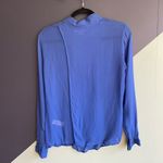 Helmut Lang Blue Semi-Sheer long-sleeved blouse Sz P/XS Photo 1