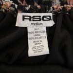 RSQ Women’s black floral spaghetti strap tie back mini chiffon dress size medium Photo 9